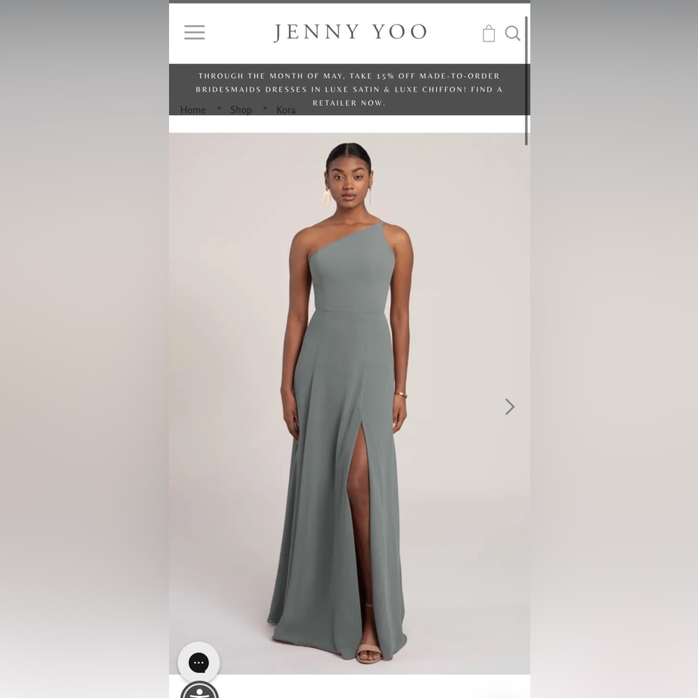 Jenny Yoo Kora dress in Seaglass